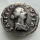 Faustina Junior Silver Denarius Venus Ric 728 Vf Beautiful Tone Rare Coin