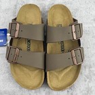 Birkenstock Arizona Birkibuc Mocha Soft Footbed Leather Sandals - Select Size
