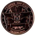 Copper Art Coin   Lincoln Wheat Cent Design   Fine  999 Bullion   Minted In Usa