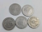 Riviera Casino Hotel Las Vegas 1  Metal Slot Machine Token Coin Lot X5