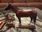 Vintage Anri Italy Diller Hand Carved Wood Horse On Stand And Others Mint 
