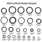 360 Pcs O Ring Assortment Kit  Rubber Washer Orings  Black 24 24 Sizes 