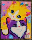 Vintage 90 s Lisa Frank Purple   Yellow Cuddly Kittens Folder  New Old Stock      