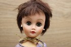Vintage 1950s Arranbee Nanette 18  Brunette Sleep Eye Hard Plastic Doll Gown