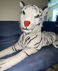 Vintage Melissa And Doug Jumbo White Tiger Plush Great Condition