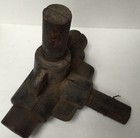 2 Piece Vtg Antique 1916 Wood Foundry Molds Steampunk Art Industrial Molds