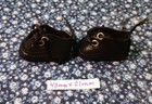 Vintage Doll Shoes Black Tie Shoe 43 Mm X 21 Mm La Siuox Leather-look