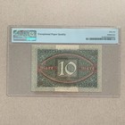 Germany 10 Mark Banknote 1920 P67a Unc Post Ww1 German Currency Pmg 66 Epq
