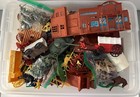 Mega Lot Of 700  Vintage Plastic Army Men Cowboys Indians Tanks Jets Fort Wagons