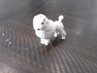 Older Hagen Renaker White Poodle W  Bow