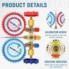 Ac Manifold Gauge Set A c Refrigeration 3 Way Hose Fit For R502 R134a R12 R22