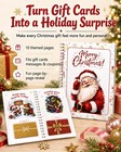 Rhutqp Diy Spiral Bound Christmas Gift Card Book  5x7 Holiday Gift Booklet