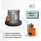 Sd 12  Belimo 3 Wire Motorized 24v Round Zone Control Damper -same Day Shipping-