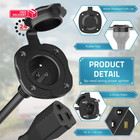 Paulinn 15 Amp 125v Ac Power Inlet Port Plug W integrated Dual 15 Amp  Black 