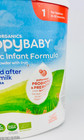Happy Baby Organic Infant Formula  22 9 Oz Exp 4 21 26 Damaged missing Spoons