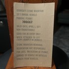 Vintage Nos 1973 Georgia s Stone Mountain Annual Vehicle Permit Sticker