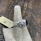 Barse Bansela Rectangle Ring- Smoky Quartz- Silver Overlay- 8-nwt