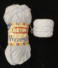 Lot Of 4 Bernat Worsted Super Value Acrylic Yarn  Color  Pale Blue  7 Oz Skeins