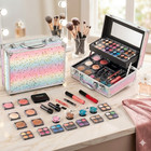 Hot Sugar Pink Carry All Trunk Makeup Set Cosmetic Kit Eyeshadow Gift For Girls