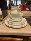 Corelle Winter Frost White Lot Of 27 Dishes plates bowls  tea Cups