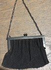 Antique Gun Metal Chainlink Clutch Purse Bag excellent Condition 10 X 5 Inches 