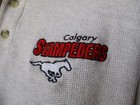 Vtg Calgary Stampeders Canadian Football Team Polo Shirt  Made In Canada  Xl