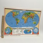 Rand Mcnally Map Of The World Physical Political Laminated Color Desk Wall Map