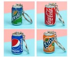 4pcs Simulation Cans Beverage Keychain Mini Drink Bottle Keyring Couple Key C   