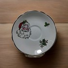 Santa  Christmas Holly Regency Bone China Vintage Tea Cup   Saucer Rare Set