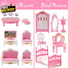 75 Pcs Dollhouse Furniture Set Accessories Small Dollhouse Miniature Pretend    