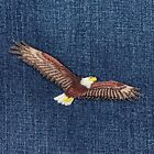 Bald Eagle Applique Patch - Soaring Bird Animal Embroidered Badge 4 5   iron On 