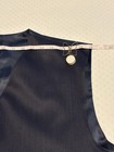 Men   s Reversible Formal Vest Navy Blue Pinstripe Satin Waistcoat Suit Vest