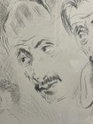 Raphael Soyer Artist Proof Self Portrait With Small Nude Drawing Signed