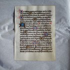 15th Century French Book Of Hours Illuminated Manuscript Leaf Parchment