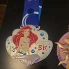 2021 Rundisney Princess Fairytail Challenge Medal Set Tiana Belle Rapunzel Ariel
