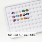 1pcs Per Colors Total 15pcs Size 4x6mm   10x12mm Oval Shape Loose Cubic Zirconia