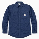 Carhartt Mens Long-sleeve Button-down Work Shirt  Navy