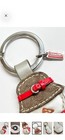 Coach Snowman Signature Key Chain Fob Bag Charm