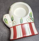 Yankee Candle Christmas Winter Quilt Mitten Tea Light Votive Candle Holder