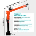 Electric Pickup Truck Crane Truck-mounted Bed Crane Hoist Lifting W 2000lb Winch