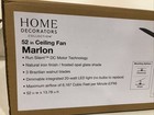 Home Decorators Marlon 52 In  Integrated Led Indoor Natural Iron Ceiling Fan
