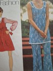 Jumper Dress Tunic Tank Top Pants 9 Jp Simplicity 5520 Sewing Pattern Cut Vtg