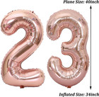 40 Inch Large Number 23 Balloon Foil Balloons Jumbo Foil Helium Balloons For Wed