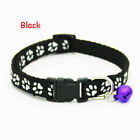 Adjustable Nylon Cat Collar With Bell For Cat Kitten Small Dog Paw Cute