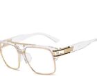 Men s Sunglasses Designer Fashion Square Clear Gold Frame Clear Lens Style 2022