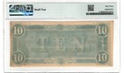 1864  10 Confederate Note T-68 Pmg 63 Small Tear Csa Civil War Currency