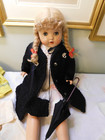 Antique Doll Composition Cloth Body Sleepy Eyes Teeth Handmade Clothes Signed M
