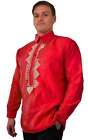 Red Long Sleeve Organza Barong Tagalog - Order Us Size