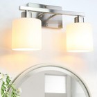  2-light Bathroom Vanity Light Fixtures Brushed Nickel  2 Light-brushed Nickel