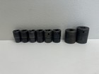 Lot Of 8 Snap-on 6 Pt Shallow Impact Sockets Imm110-imm160 Imm220 Imm230 Metric